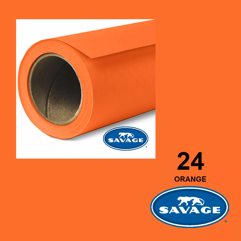 Savage Orange 24 2.75x11m papirna pozadina, Made in USA - 1